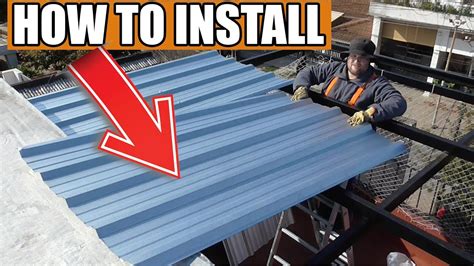 how to attach metal roof to side of house|correct way install metal roofing.